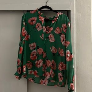 Who What Wear floral blouse